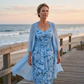 🌸 Elegant to-delt blomsterkjolesett for damer – Perfekt sommerferie-look
