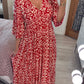 🔥Hot Sale - 50% OFF ✨ Casual Print V-neck Long Dress – Effortless Elegance For Sunny Days & Special Moments 🌸