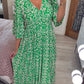 🔥Hot Sale - 50% OFF ✨ Casual Print V-neck Long Dress – Effortless Elegance For Sunny Days & Special Moments 🌸