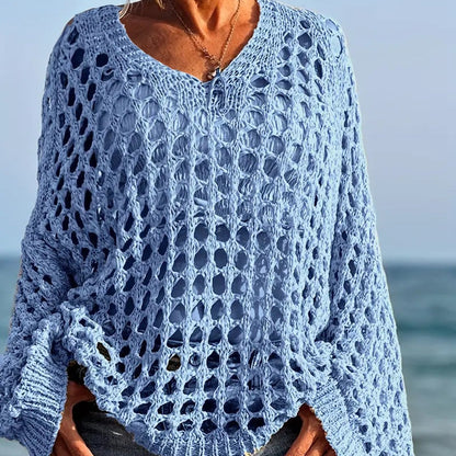 🧶Heklet strikketopp til dame👚