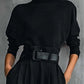 ⏳Begrenset tilbud: 49 % rabatt⏰Elegant turtleneck-top og høyt liv-bukse til kvinner (få et gratis belte)👚👖