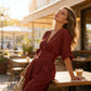 Elegant jumpsuit med V-hals og vide ben