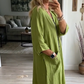 Dame casual V-hals midikjole