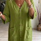 Dame casual V-hals midikjole