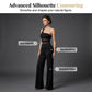One-shoulder jumpsuit med meshpanel og vide ben