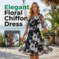 🔥 Hot tilbud – Dame elegant chiffonkjole med blomsterprint