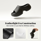 Dame minimalistiske komfortslippers med platåsåle