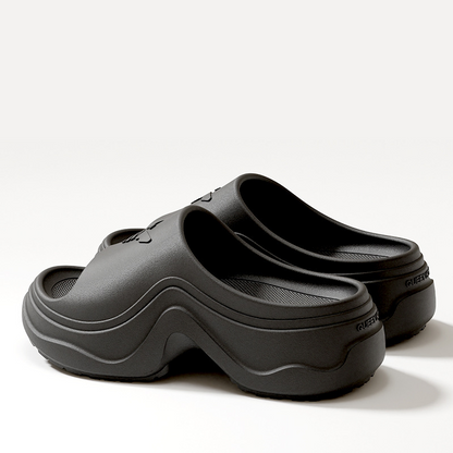 Dame minimalistiske komfortslippers med platåsåle