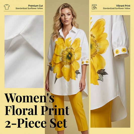 Dame blomstrete todelt sett