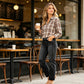 Dame casual ripped jeans med rette ben