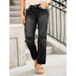 Dame casual ripped jeans med rette ben