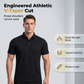 Herre kjølende ensfarget business casual kortermet skjorte