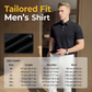 Herre kjølende ensfarget business casual kortermet skjorte