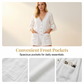 Dame sommer V-hals jumpsuit med klokkeermer