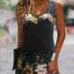 🌞 Sommerfavoritter 👗 Dame blomstrete ermeløs sommerkjole