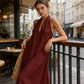 Elegant sommer casual halter maxikjole