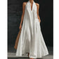 Elegant sommer casual halter maxikjole