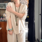 ✨👗 Uanstrengt chic: Komfortabelt loungewear-sett for kvinner med oppbrettbare ermer
