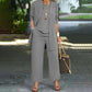 Elegant 3-delt relaxed fit-sett for kvinner