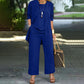 Elegant 3-delt relaxed fit-sett for kvinner