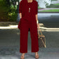 Elegant 3-delt relaxed fit-sett for kvinner