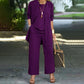 Elegant 3-delt relaxed fit-sett for kvinner