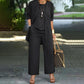 Elegant 3-delt relaxed fit-sett for kvinner