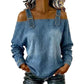 👕 BEGRENSET TID – 49 % RABATT! ✨ Dame Denimtopp – Brede Stropper, Trendy og Casual ✨