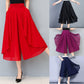 Cropped culottebukser i chiffon med høy midje for kvinner