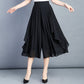 Cropped culottebukser i chiffon med høy midje for kvinner