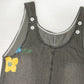 Casual blomstrete denim jumpsuit for kvinner