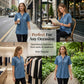 Pustende casual topp med denimlook for kvinner