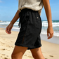 Dame Casual Shorts med Snøring og Blonderdetaljer