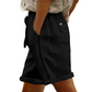 Dame Casual Shorts med Snøring og Blonderdetaljer