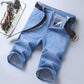 Pustende Stretch Denimshorts for Menn