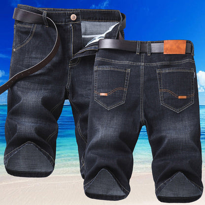 Pustende Stretch Denimshorts for Menn