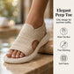 👡🌬️ Dame Pustende Plattformsandaler i Strikk – Lett Hæl – Betaling ved Levering ✨✅