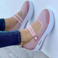 Damesneakers med pustende mesh og platåsåle (slip-on)