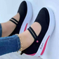 Damesneakers med pustende mesh og platåsåle (slip-on)