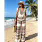 👗 49 % RABATT I BEGRENSET TID! ✨ Sett med mønstret topp og bukser for damer – boho-mønstre, avslappet passform, perfekt til ferien 🌴
