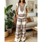 👗 49 % RABATT I BEGRENSET TID! ✨ Sett med mønstret topp og bukser for damer – boho-mønstre, avslappet passform, perfekt til ferien 🌴