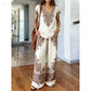 👗 49 % RABATT I BEGRENSET TID! ✨ Sett med mønstret topp og bukser for damer – boho-mønstre, avslappet passform, perfekt til ferien 🌴