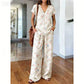 👗 49 % RABATT I BEGRENSET TID! ✨ Sett med mønstret topp og bukser for damer – boho-mønstre, avslappet passform, perfekt til ferien 🌴