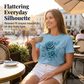 Dame Elegant Rose Grafisk Print T-Skjorte