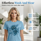 Dame Elegant Rose Grafisk Print T-Skjorte