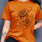 Dame Elegant Rose Grafisk Print T-Skjorte
