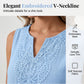 👗 BEGRENSET TILBUD – 49% RABATT! 💥Pustende sommerkjole til hverdagsbruk – myk blanding, brodert V-hals og rynkefritt stoff