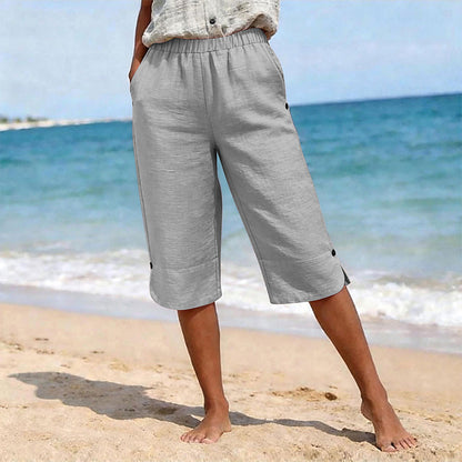 Dame pustende sommer capribukser