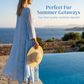 🌸👗 Elegant to-delt blomsterkjolesett for damer – Perfekt sommerferie-look