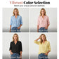 👚✨Casual damebluse med V-hals og volangkant – Enkel og feminin stil til hverdags🌸